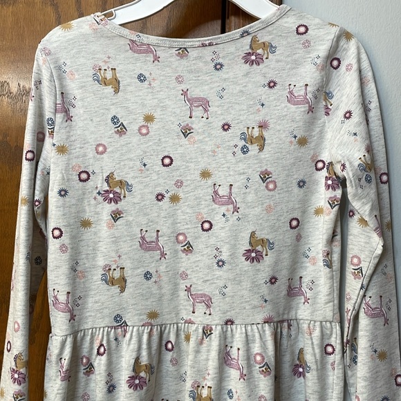 CARTERS NWT Girls Size 10 Horse print gray long sleeve dress round neck - Picture 12 of 12